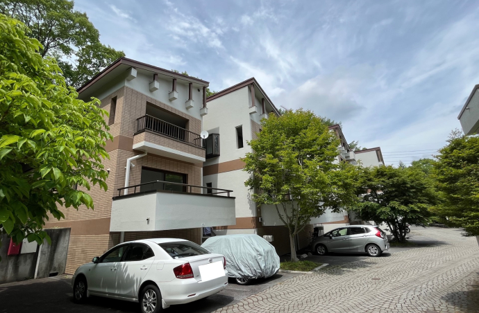 グリーンベリオ軽井沢A棟 暖炉付リビング、サウナ付浴室を備えたリゾートを愉しめる森の中のメゾネットヴィラ
