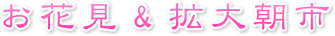お花見 & 拡大朝市